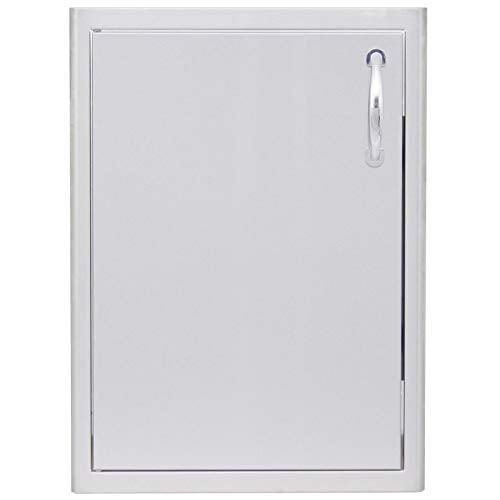 Blaze Grills 18-Inch Single Access Outdoor Grill Accessory, Tool, and Utensil Stainless Steel Metal Storage Box, Left-Hinged