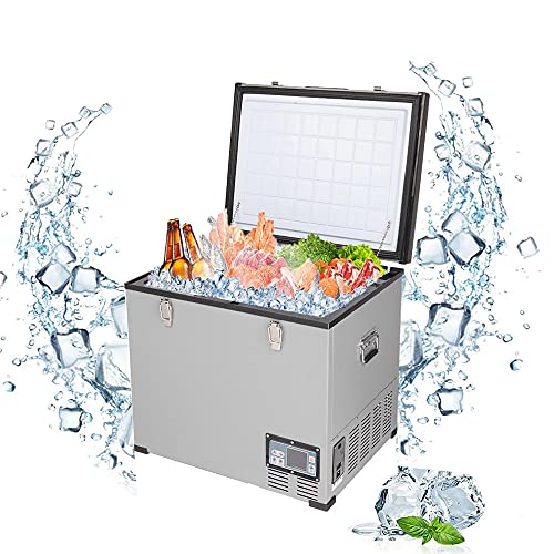 Deep freezer small refrigerator mini fridge compact chest freezer with fridge organizer 2.1 cu ft mini beverage refrigerators with flip-up lid for Apartment Condo Office RV Cabin Small Kitchen