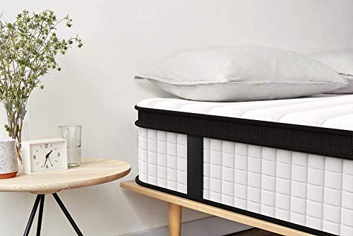 Inofia Twin Mattress, 12 Inch Hybrid Innerspring Single Mattress in a Box, Cool Bed with Breathable Soft Knitted Fabric Cover