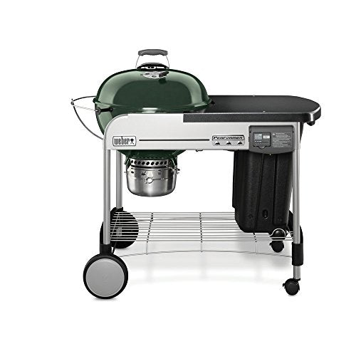 Weber 15501001 Performer Deluxe Charcoal Grill, 22-Inch, Touch-N-Go gas ignition system, Green