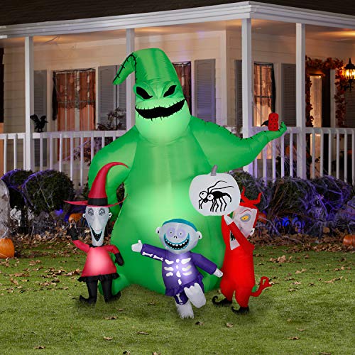 Gemmy Halloween Inflatable 7' Oogie Boogie Nightmare Before Christmas Scene | Airblown Inflatable