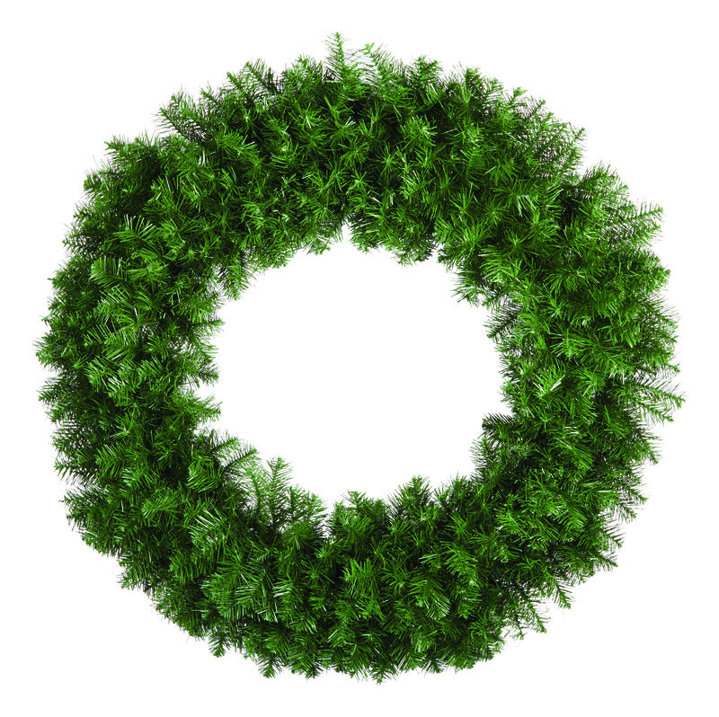 J & J Seasonal  Green  Masterpiece Commercial Wreath  48 in. Dia.