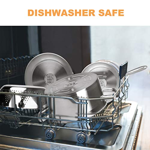 Duxtop Professional Stainless Steel Pots and Pans Set, 18-Piece Induction Cookware Set, Saucepan with Pour Spout and Strainer Lid, Impact-Bonded Technology