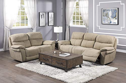 Lexicon Ryan Power Double Reclining Loveseat, Tan