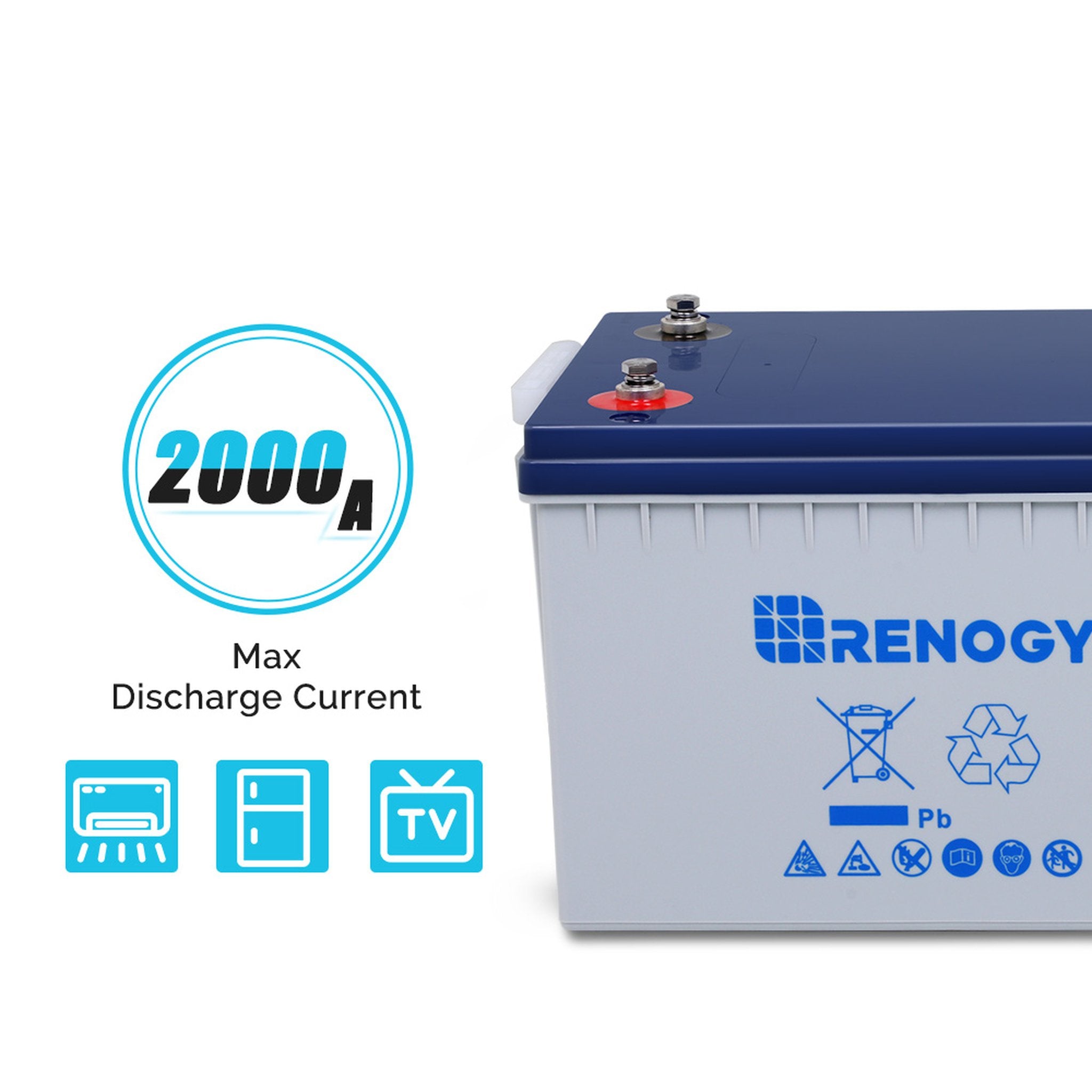 Renogy RBT200GEL12-US Deep Cycle Hybrid GEL Battery 12 Volt 200Ah New