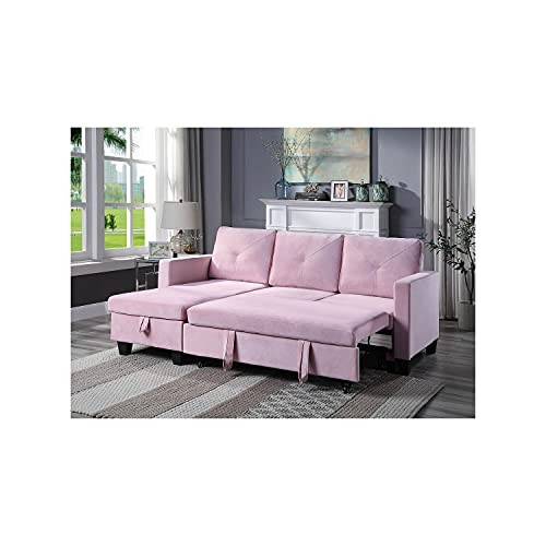 Lilola Home LHF-89332 Sectional, Pink
