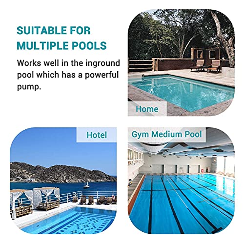 PAXCESS Cordless Pool Cleaner - Premier Automatic Wall-Climbing Robotic Pool Cleaner with Powerful Suction & Suction Pool Vacuum Cleaner with Powerful Suction Side with 16x24 inch Air-Proof Hoses