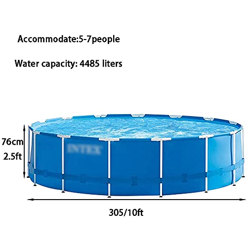 CMAO Outdoor Large Foldable Paddling Pool, Thicker Household Large Inflatable Swimming Pool, Extra Thick net, Easy to install-102.5ft_Blue