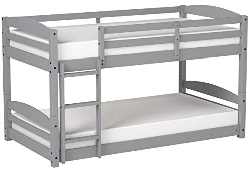 Max & Finn Twin Floor Bunk Bed, Gray