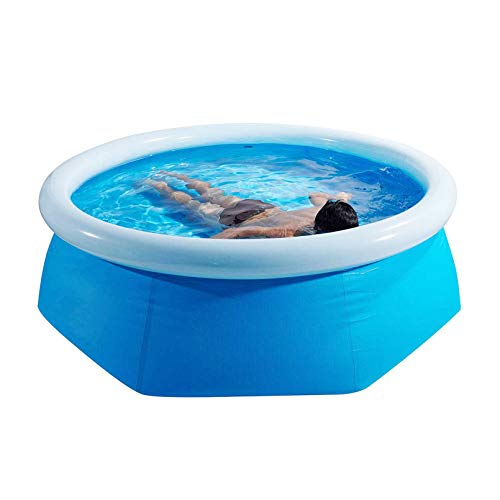 Dygzh Inflatable Pool, Above Ground Pool, Inflatable Kiddie Pool, Family Inflatable Swimming Pool, Round Blow Up Pool for Kids Adults Outdoor Backyard Paddling Pool, 8Ft X 26In, Blue