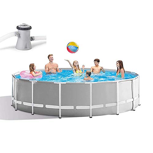 WSND Round Frame Swimming Pool, Metal Frame Pool Set with Filter Pump 3-Layer PVC Environmental Protection, Above Ground Swimming Pools, 10ft x 30 in
