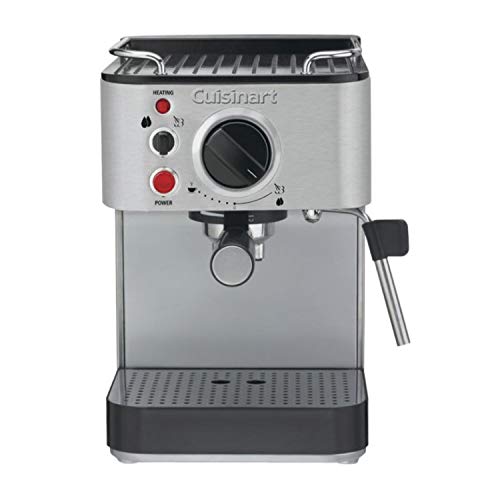 Cuisinart EM-100 Stainless Steel Espresso Maker with Conical Burr Coffee Grinder Bundle (2 Items)