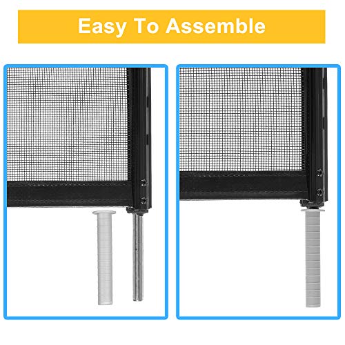 VINGLI Pool Fence 4Ft x 48FtSwimming Pool Fence in Ground Life Saver Fencing, Black