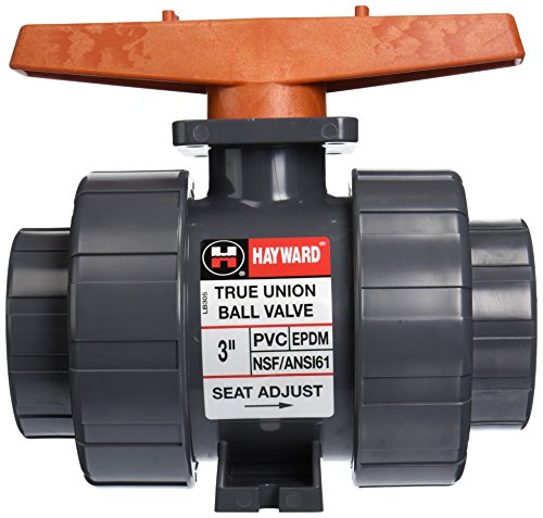 Hayward TB1300TE 3-Inch PVC TB Series Ball Valve with EPDM Seals and Threaded End Connection