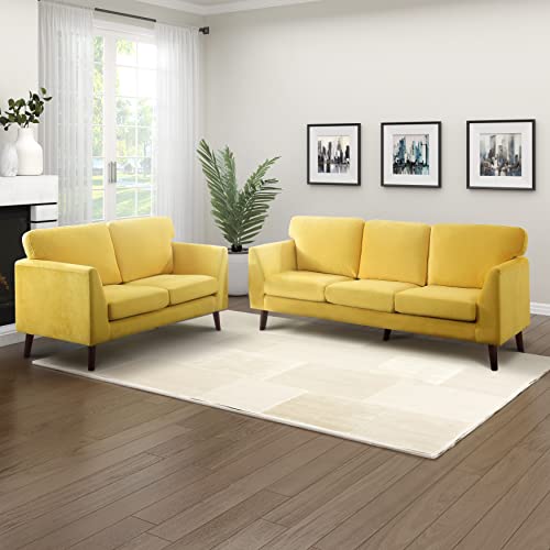 Lexicon Escandon Living Room Sofa, Yellow