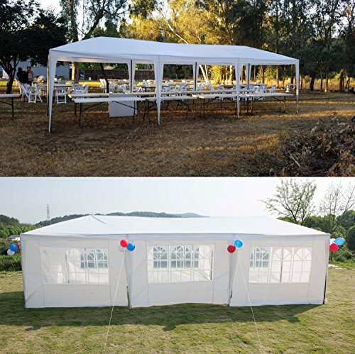 GOJOOASIS Wedding Canopy Tent Improved All Metal Frame 10'x30' Outdoor Party Gazebo