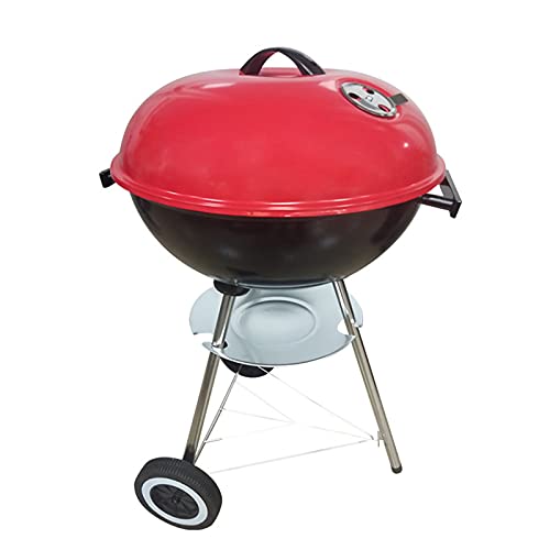 ZHAOJ 17 Inch Outdoor Grill, Portable and Easy to Install Round Furnace with Tripod, Charcoal Grill, High Temperature Resistant and Non-Sticky