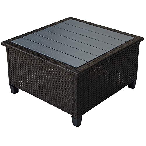 Harper & Bright Designs 7 Pieces Patio Furniture Set, All Weather PE Rattan Wicker Outdoor U-Shape Sectional Sofa with Coffee Table for Patio, Garden, Lawn, Backyard, Poolside, Balcony, Porch (Beige)