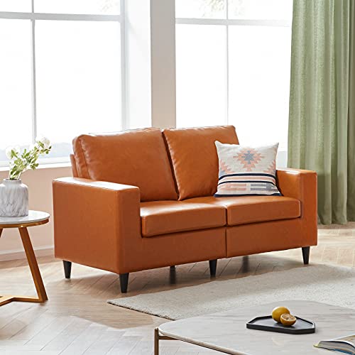 LUMISOL Loveseat Sofa PU Leather Couch Furniture Upholstered 2 Seat Sofa Couch for Living Room and Office