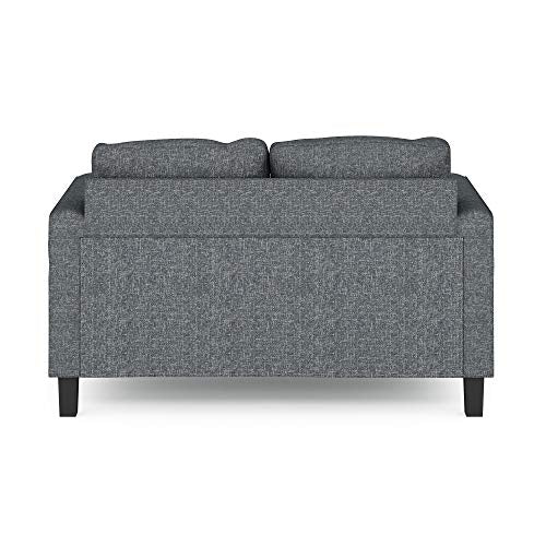 FURINNO Bayonne Modern Upholstered Love Seats, Gunmetal