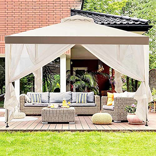 10' x10' Gazebo Canopy Soft Top Outdoor Patio Gazebo Tent Garden Camping Canopy Pop Up for Your Yard, Patio, Garden, Outdoor or Party, Steel Frame