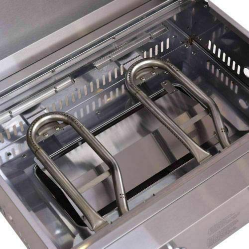 Stainless-Steel Construction, Safe Simple to Use, Portable, Foldable, 2 Burner Outdoors Stainless BBQ Table Top Gas Grill For Picnics Camping Backyard Beach, 22x18 x15 Inches (LxWxH) Liquid Propane