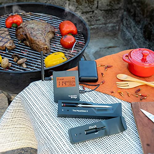 MeatStick WiFi Pro Set | Unlimited Range Wireless Meat Thermometer App Enabled Low & Slow BBQ, Smoker, Stove Top, Oven, Deep Frying, Sous Vide, Rotisserie, Kamado