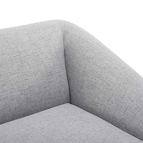 Modway Comprise Compromise Fabric Upholstered Right-Arm Sectional Sofa Chair in Light Gray