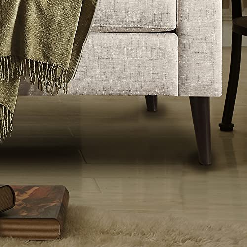 Rosevera Alderbrook Upholstered Tufted Loveseat Couch, Linen Sofa with Wood Legs, Tool-Free Assembly, Standard, Beige