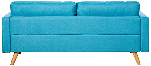 Divano Roma Furniture Madison Sofas, Light Blue