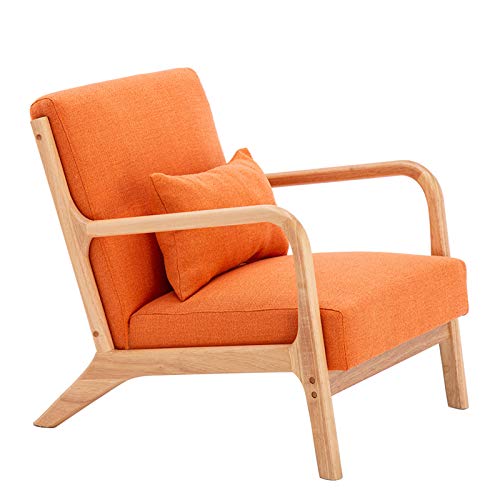JASOYA gt7-DL Fabric Oak Sofa Orange (66 x 68 x 75cm)