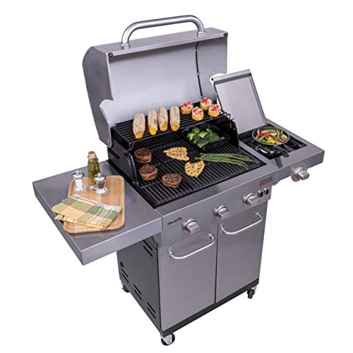 Char-Broil 463342620 Signature TRU Infrared 3-Burner Cabinet Style Gas Grill, Stainless Steel