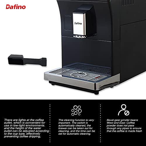 Dafino-206 Super-automatic Espresso Coffee Machine with an Adjustable Grinder and Single Boiler for Brewing Espresso, Americano, Long Coffee.