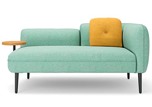 LINSY Loveseat Sofa Couch, Modern Chaise Lounge for Small Space, Teal