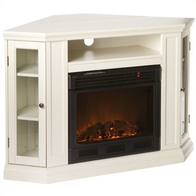 Convertible Media Electric Fireplace Ivory