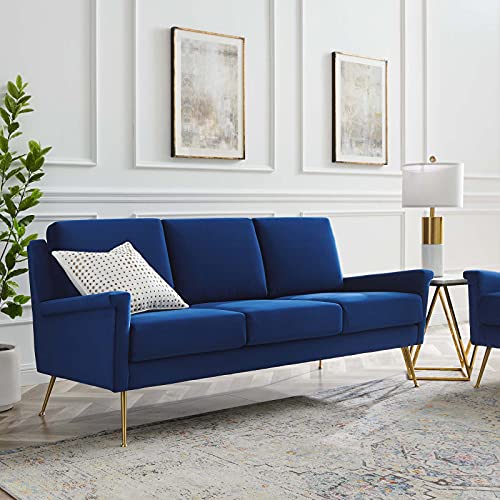 Modway Chesapeake Performance Velvet, Sofa, Gold Navy