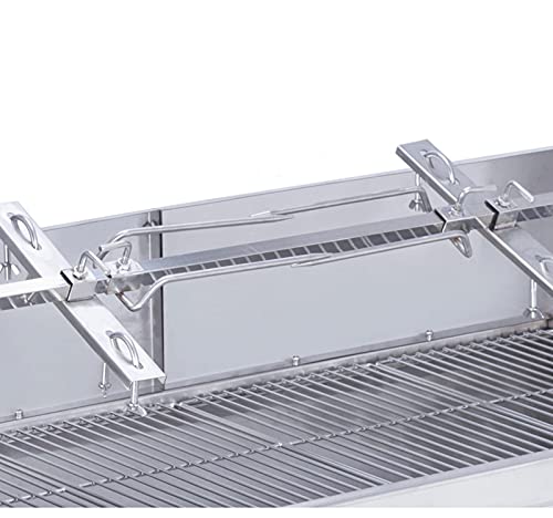 INTSUPERMAI Spit Roaster Rotisserie Grill Rotisserie kit Stainless Steel Spit 46