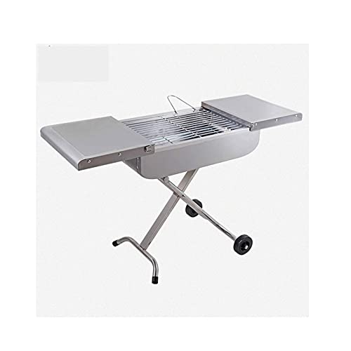 Barbecue Grill Portable BBQ Grill Outdoor Home BBQ Stove Folding Charcoal BBQ for Outdoor Camping Oven Stainless Steel Thickening Barbecue Grill Barbecue Shelves