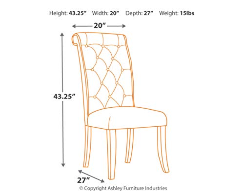 Signature Design by Ashley Tripton Dining Room Chair, Linen