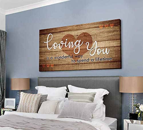 Loving You is a Wonderful Way to Spend a Lifetime Wall Art (24 x 48 inch)