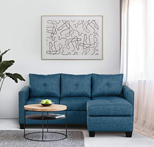 Lexicon Kennedy Tufted Fabric Reversible Sofa Chaise, 78