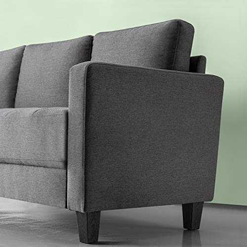 ZINUS Sunny Sofa Couch / Easy, Tool-Free Assembly, Steel Grey