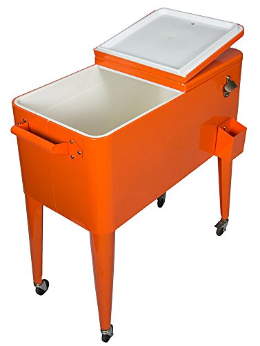 Permasteel PS-203-ORG Patio Cooler, 80 Quart, Orange