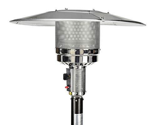 Alpine Industries Commercial Stainless Steel Patio Heater - Liquid Propane Heater for Garage - Outdoor Heater with 45000 BTU, Brown