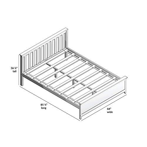 Plank+Beam PB312-002 Solid Wood Queen-Size Bed, White