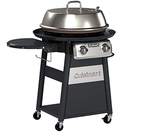 Cuisinart CGG-888 Grill Stainless Steel Lid 22-Inch Round Outdoor Flat Top Gas, 360° Griddle Cooking Center