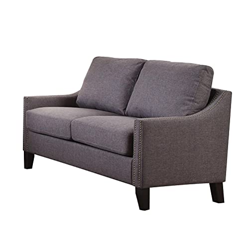ACME Furniture Acme 53756 Zapata Junior Loveseat, Gray Linen