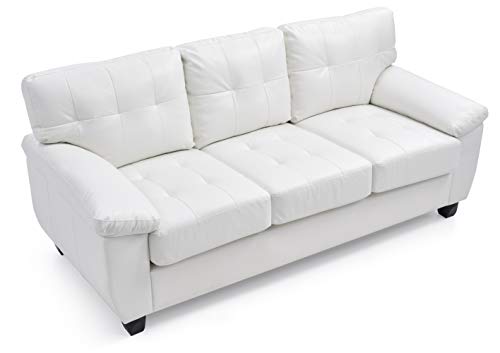 Glory Furniture Upholstered Sofa, White