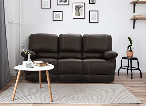 Lexicon Randolph Faux Leather Double Reclining Dropdown Table Sofas, 81