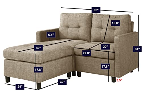 Sectional Sofa Ottoman Set 52